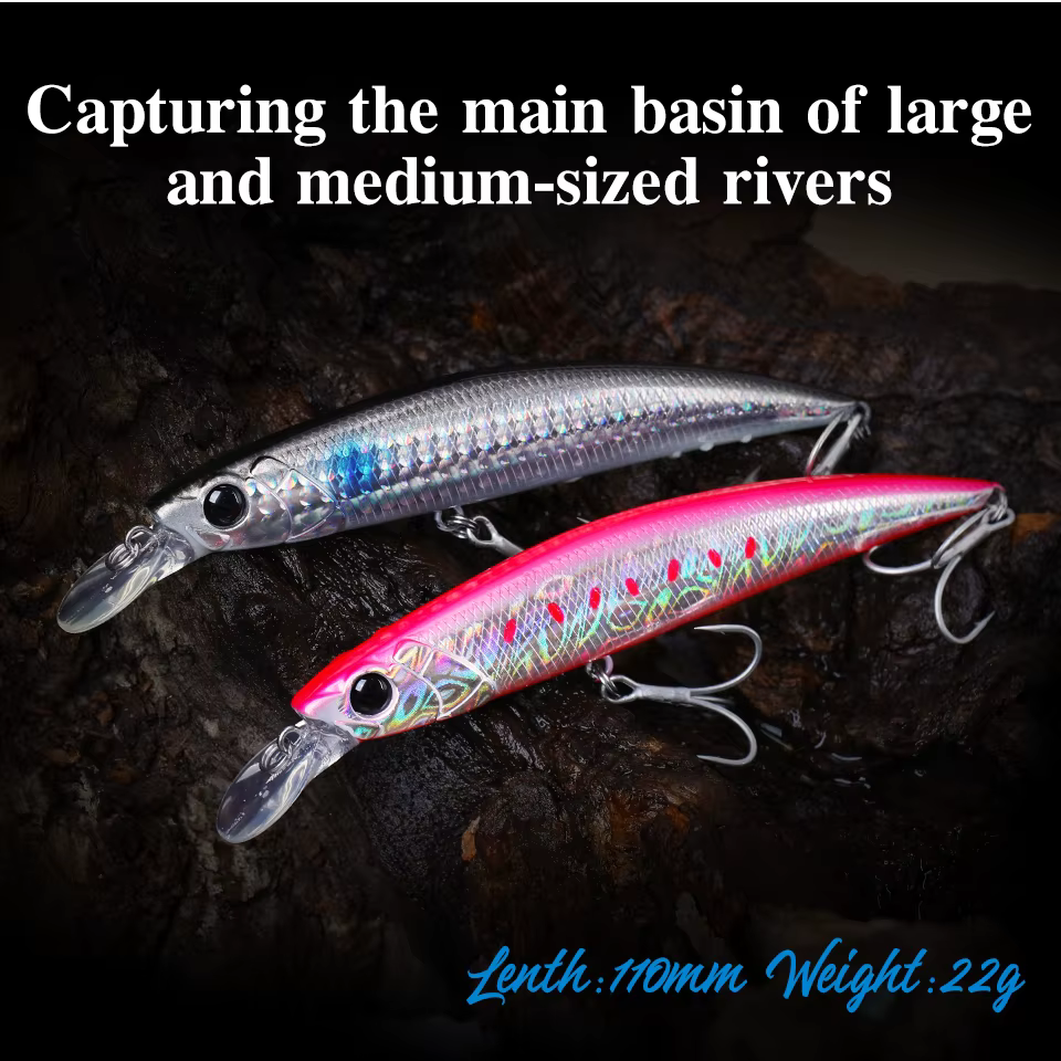 Tsurinoya DW77 Minnow – 110mm 22g para Trucha y Lubina - imagen 3