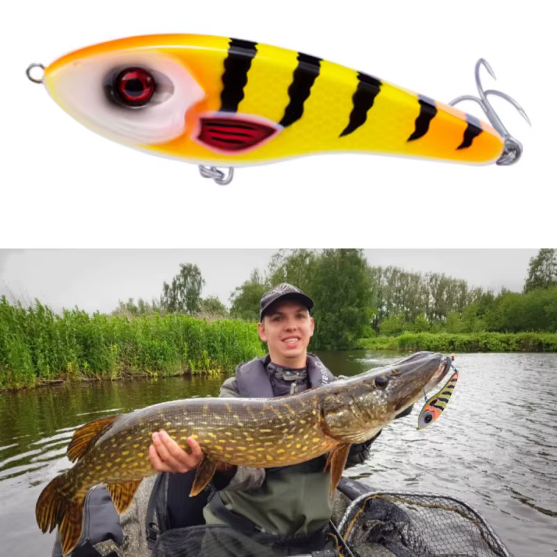 Hunthouse Jerkbait hundido Musky Pike Bass 115mm - imagen 4