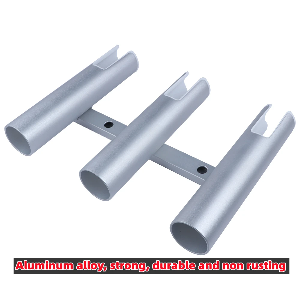 Soporte de caña de aluminio para barco – Estante de pared de 3 tubos - imagen 5