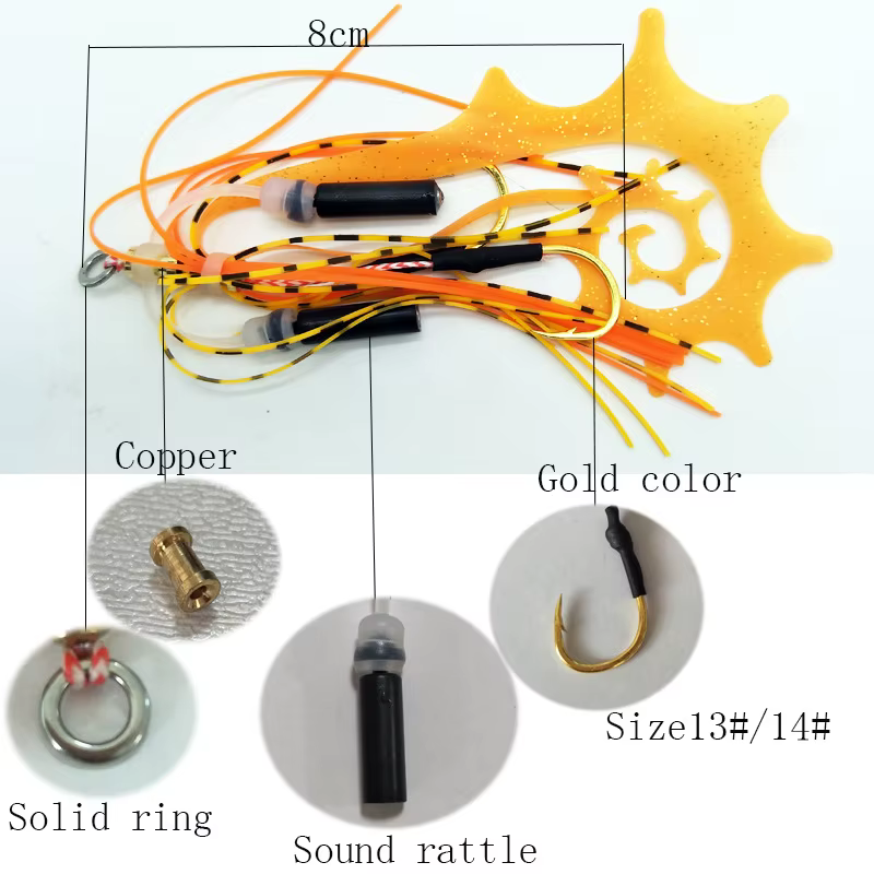 Kabura Jig Madai gomas Tai faldas silicona colas plomo para pesca - imagen 2