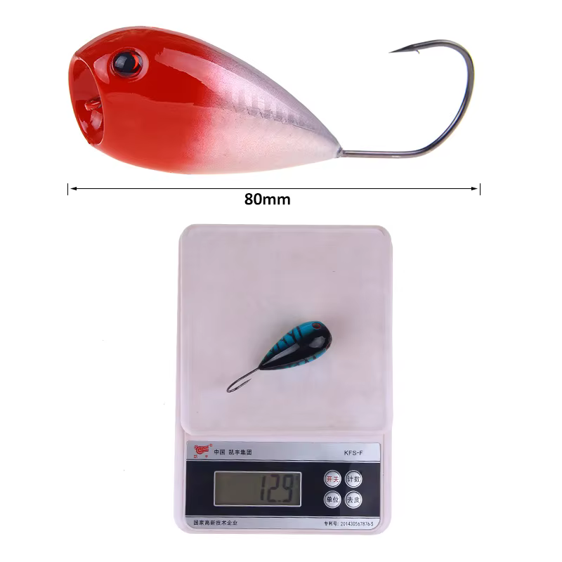Popper Huevo Duro 8cm – Señuelo flotante superficie - imagen 3