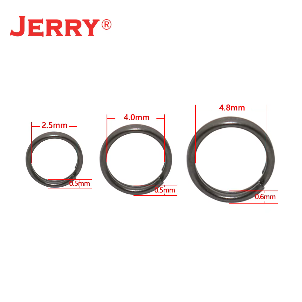 Anillo dividido Jerry acero inoxidable para senuelos duros y cucharas - imagen 3
