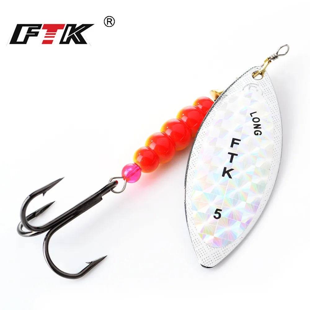 FTK Spinner Cuchara señuelo para luccio con anzuelos triples - imagen 3