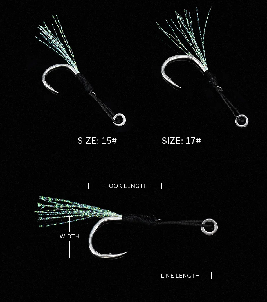 Juego de 6 anzuelos ALLBLUE para pesca