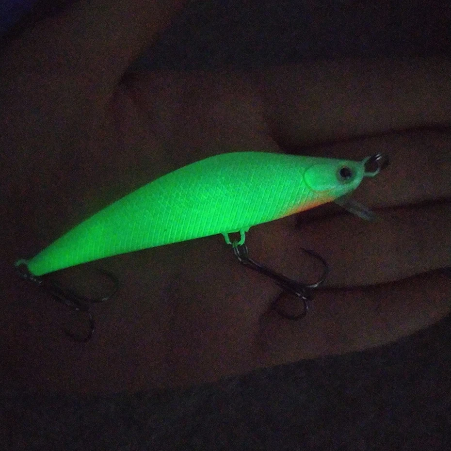 Jerkbait Glow Minnow señuelo luminoso para pesca de depredadores - imagen 2