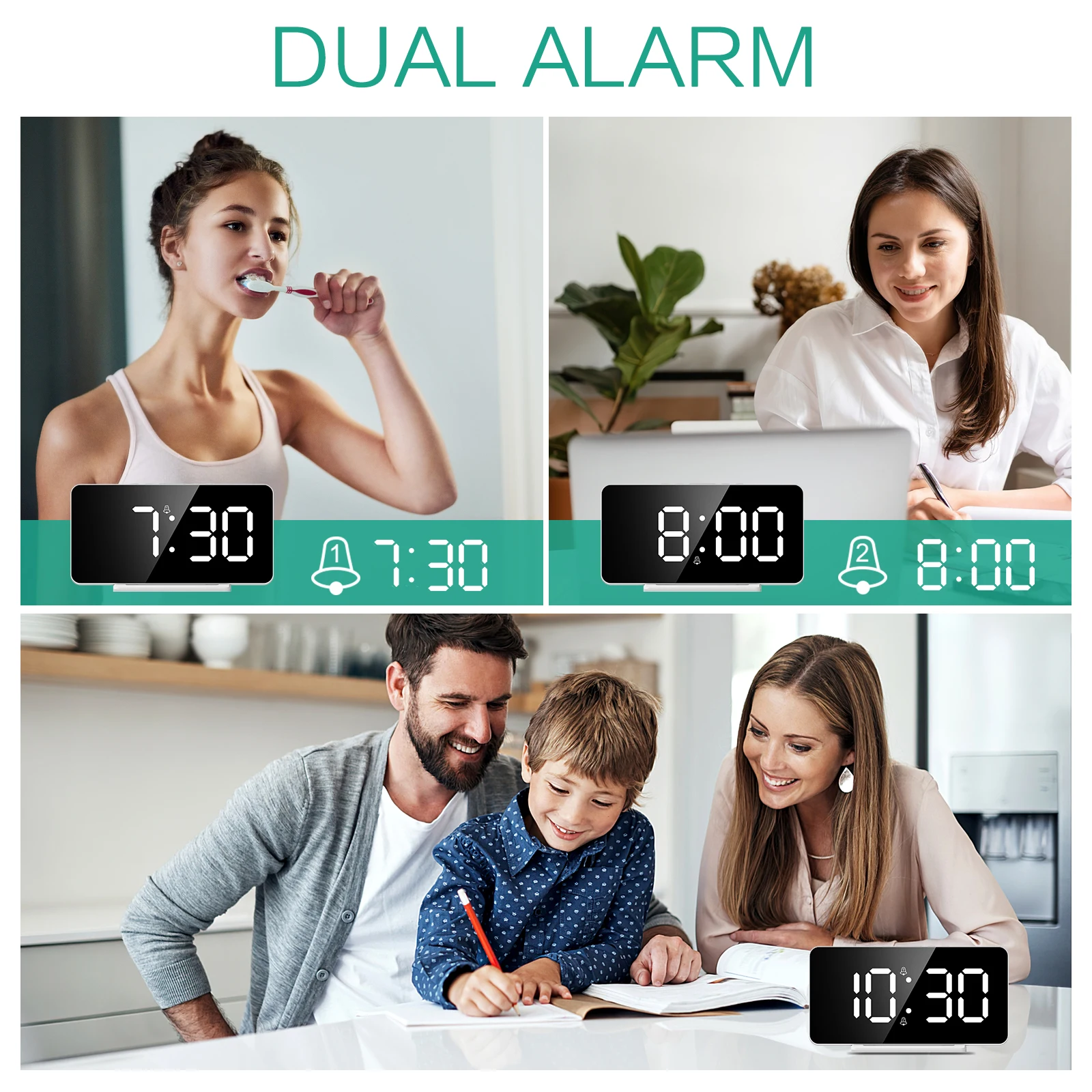 ORIA Reloj despertador digital LED con repetición - imagen 4