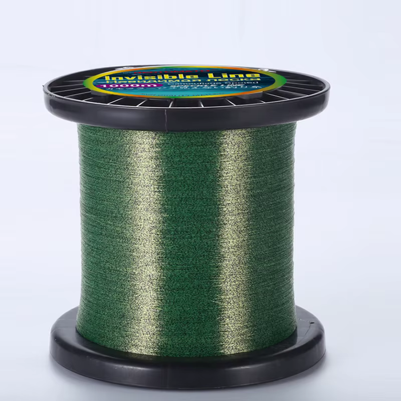 Detalle del sedal fluorocarbono azul