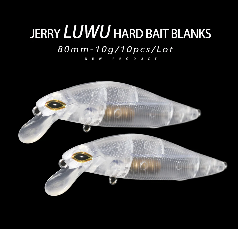 Jerry Luwu señuelo de pesca sin pintar vista lateral