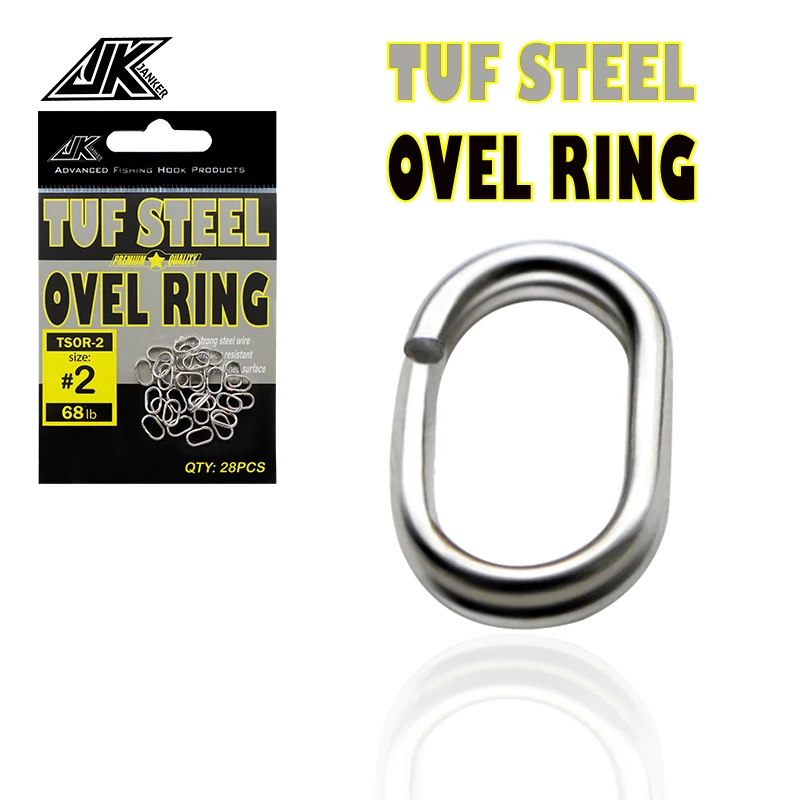 Anillos de conexión JK en acero inoxidable para señuelos