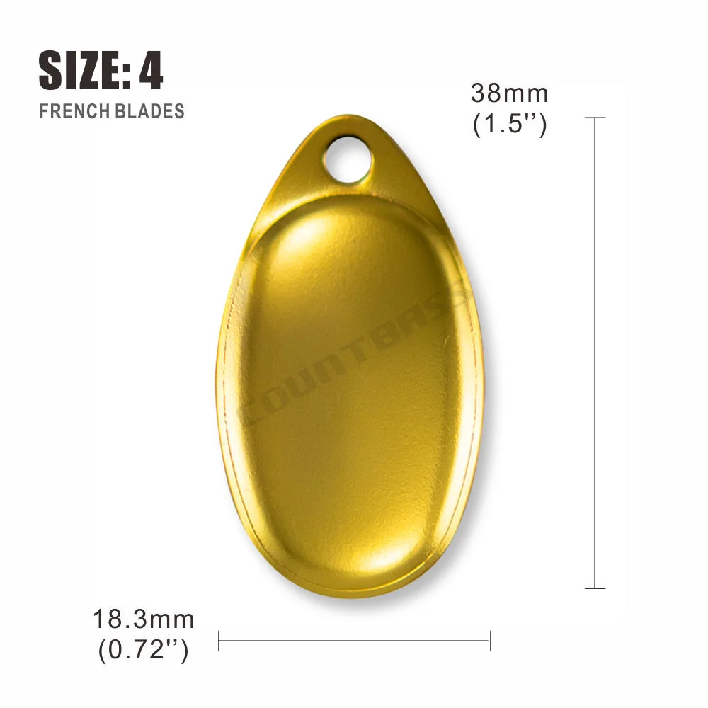 Countbass cuchillas giratorias francesas – Acero dorado para pesca - imagen 3