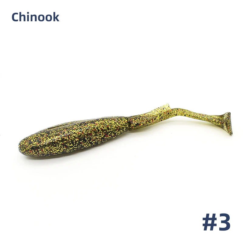 Chinook vinilo de silicona suave para pesca de mar con cola larga
