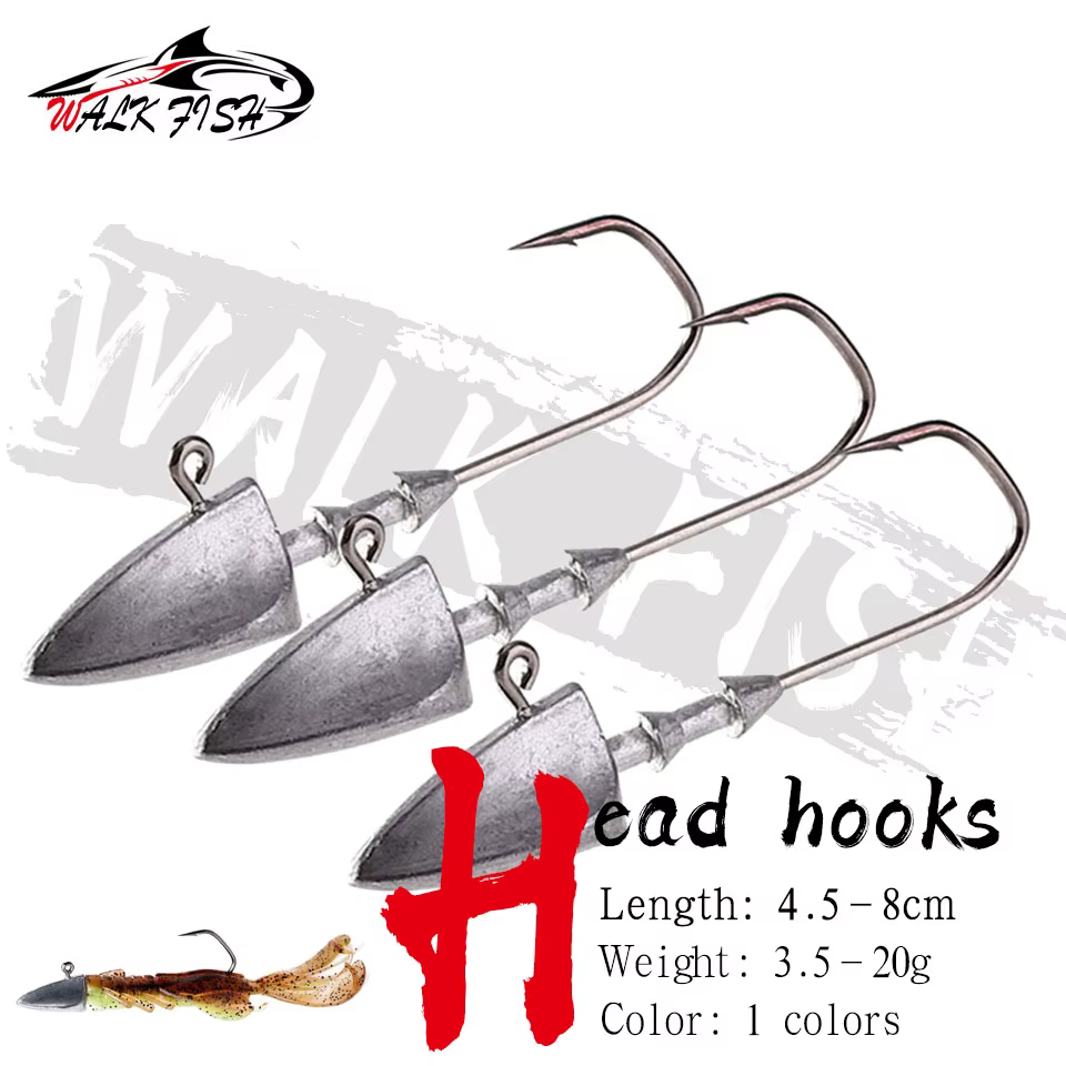 Anzuelos Jig Head Cabeza Triangular para Vinilo - imagen 2