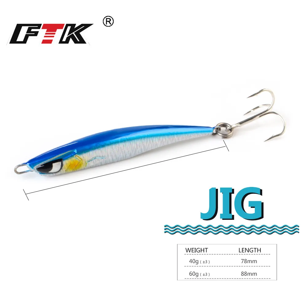 FTK Micro Jig señuelo de mar con anzuelo triple y ojos 3D - imagen 4