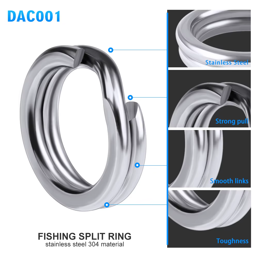 Anillos divididos CrankHard Bait de acero inoxidable para pesca - imagen 3