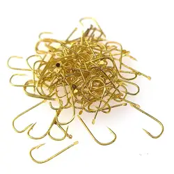 Anzuelo dorado de alambre fino para cebo vivo