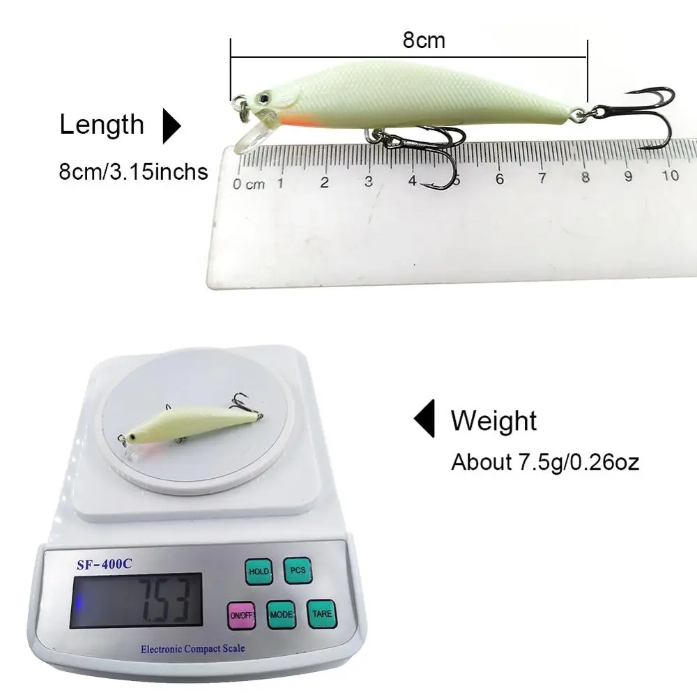 Jerkbait Glow Minnow señuelo luminoso para pesca de depredadores - imagen 4
