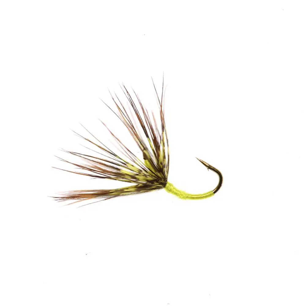 Bimoo Mosca Tenkara nº12 amarilla – Caza trucha - imagen 3