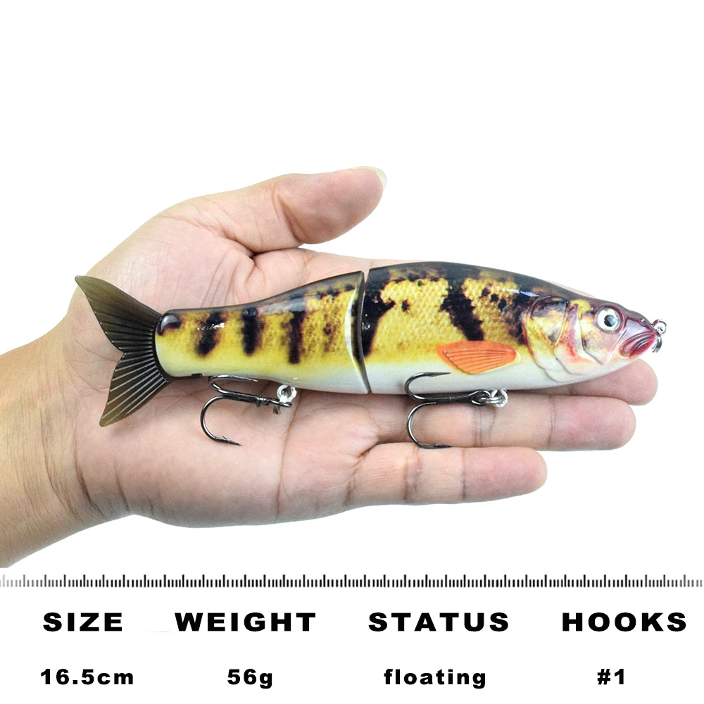 CCLTBA Swimbait articulado - Senuelo 6,5 pulgadas, 56 g, cola suave - imagen 4