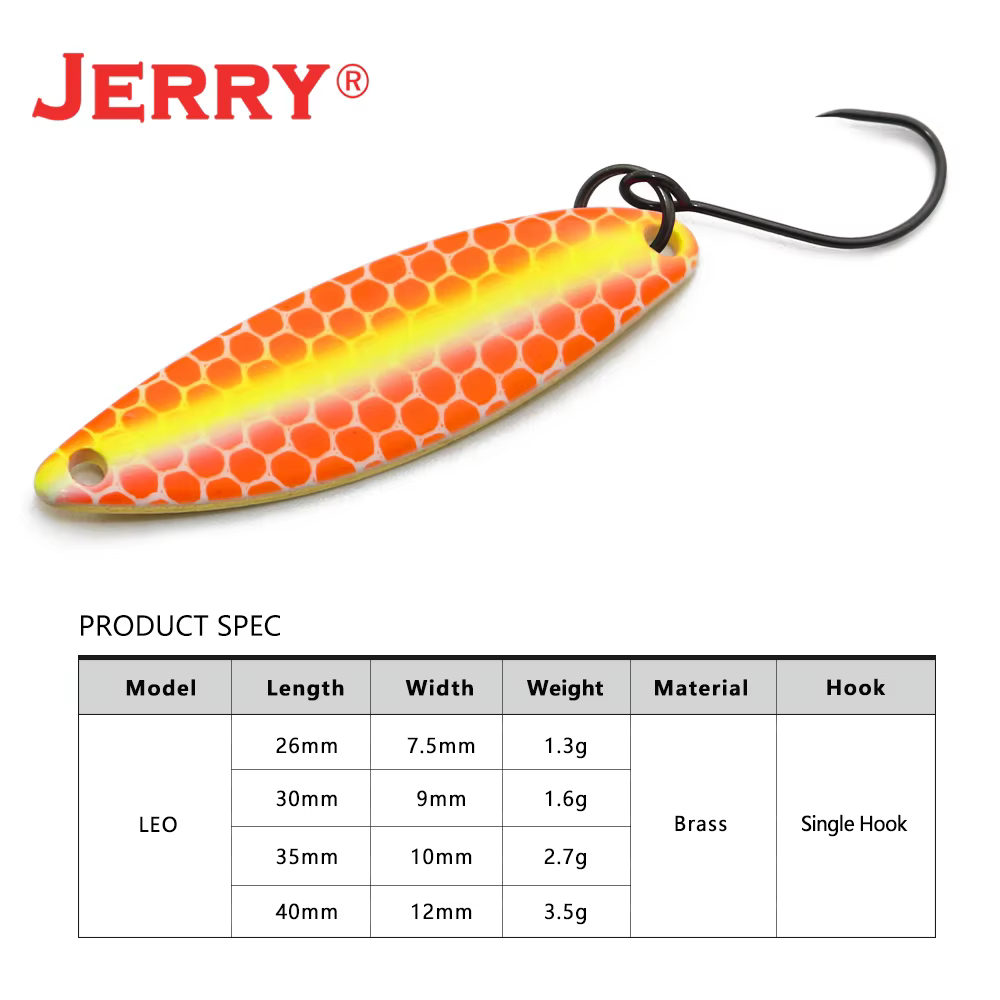 Jerry Leo Wobbler Metal Trucha Perca – Señuelo spinning agua dulce