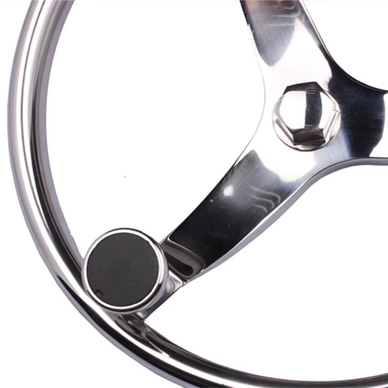 Volante de Timón Inoxidable 3 Radios – 39 cm para Embarcación - imagen 4