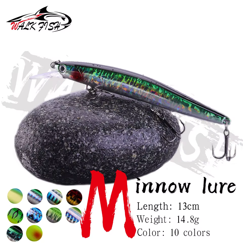 WALK FISH 130mm Wobbler señuelo para lubina