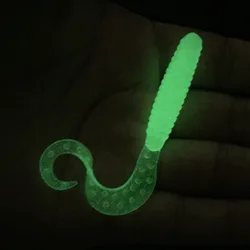 Señuelo blando larva con cola de hoz PVC – gusano artificial