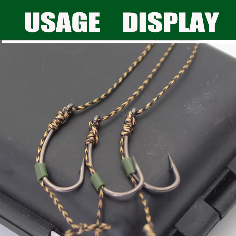Línea trenzada para carpa con camuflaje marrón para aparejos de pelo - imagen 3