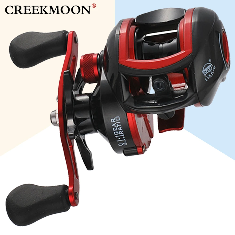 Carrete Baitcasting Alta Velocidad Freno Magnético 8kg Arrastre