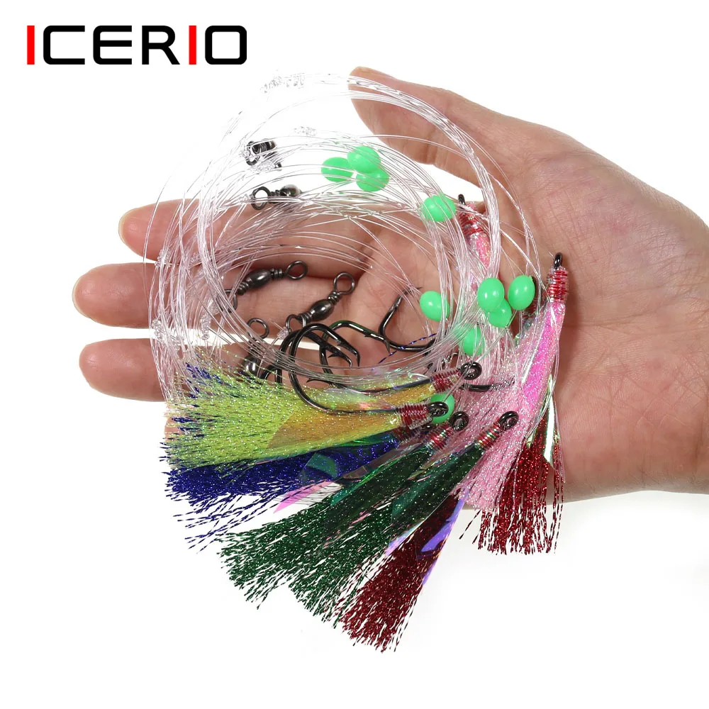 ICERIO Flash Sabiki – Aparejo con anzuelos y swivel - imagen 5