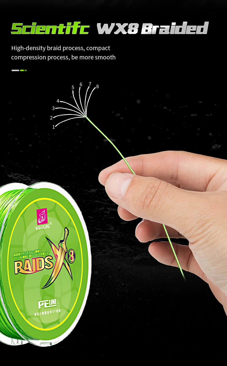 Detalle del color brillante de la línea bajo luz solar