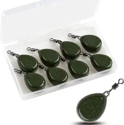 Plomo giratorio forma plana para pesca de carpa