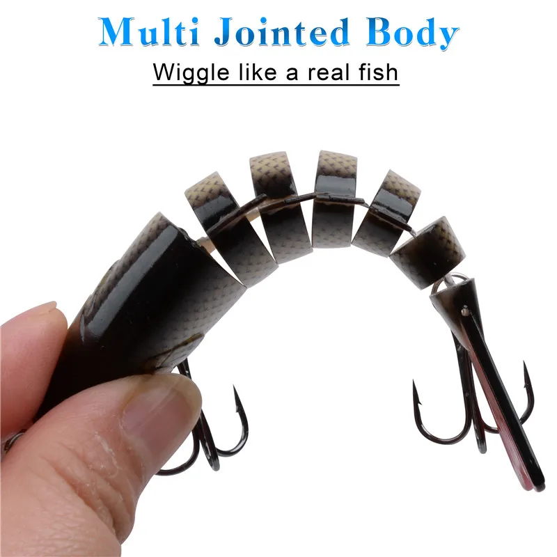 Detalle del cuerpo multijoint y los colores del señuelo