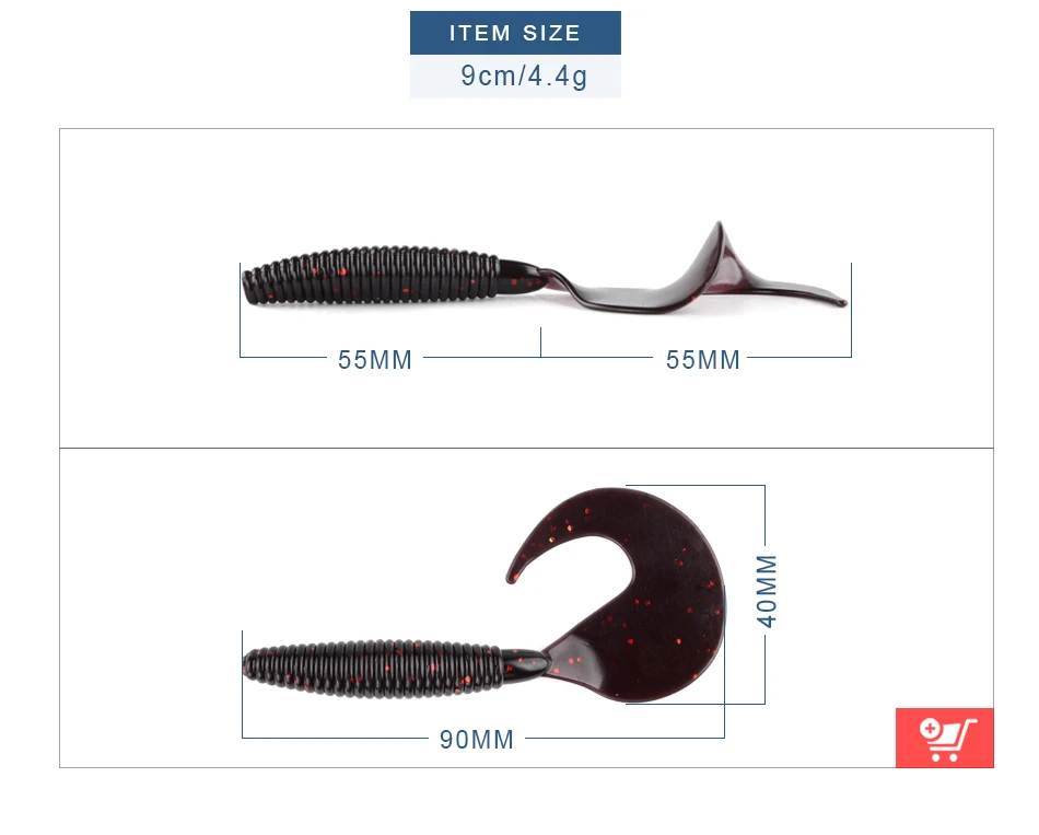 Vista cenital del pack de cebos