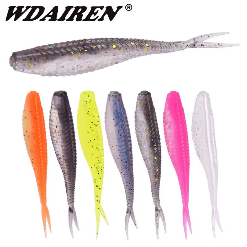 Señuelo swimbait silicona Shad 7cm lubina y carpa