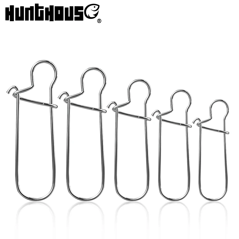 Hunthouse Conector de anzuelo para pesca - Gancho inoxidable y Clip