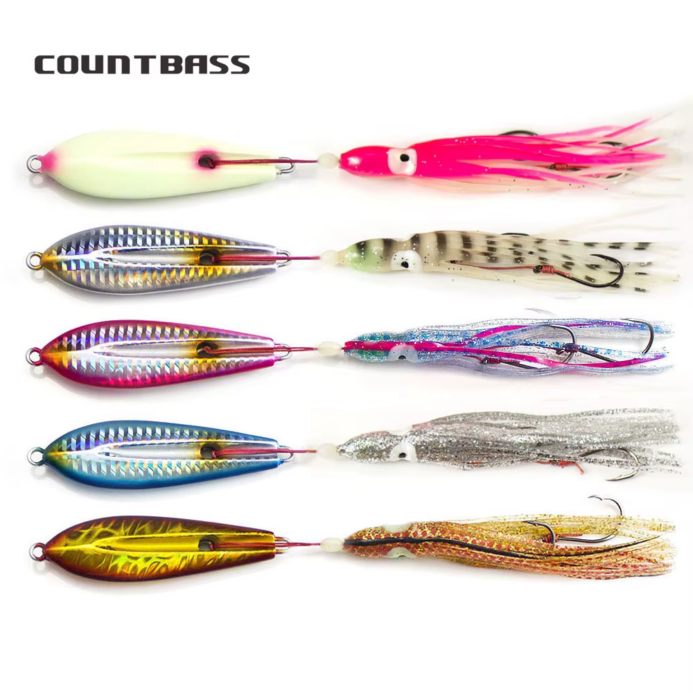 COUNTBASS Jig Inchiku japonés con gancho asistencia Octoups para pargo - imagen 4