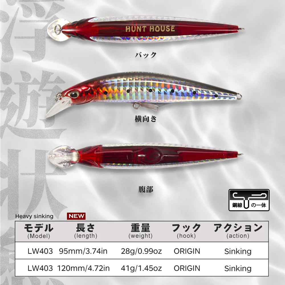 Hunthouse Wobbler Original – Señuelo slow sinking para lubina - imagen 4