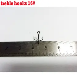 Anzuelos triple tamaño 16 afilados para pesca de precision