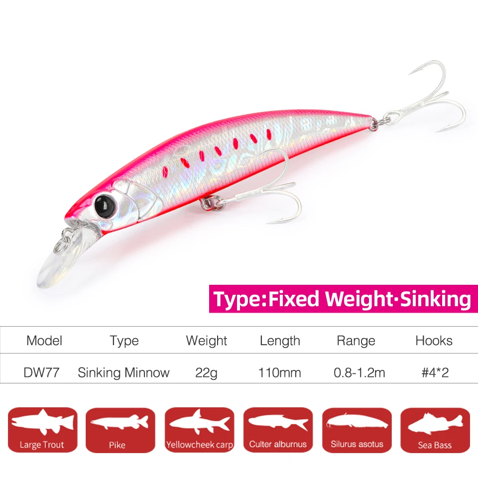 TSUIRNOYA 110S Cebo duro jerkbait para trucha, lubina y lucio - imagen 2