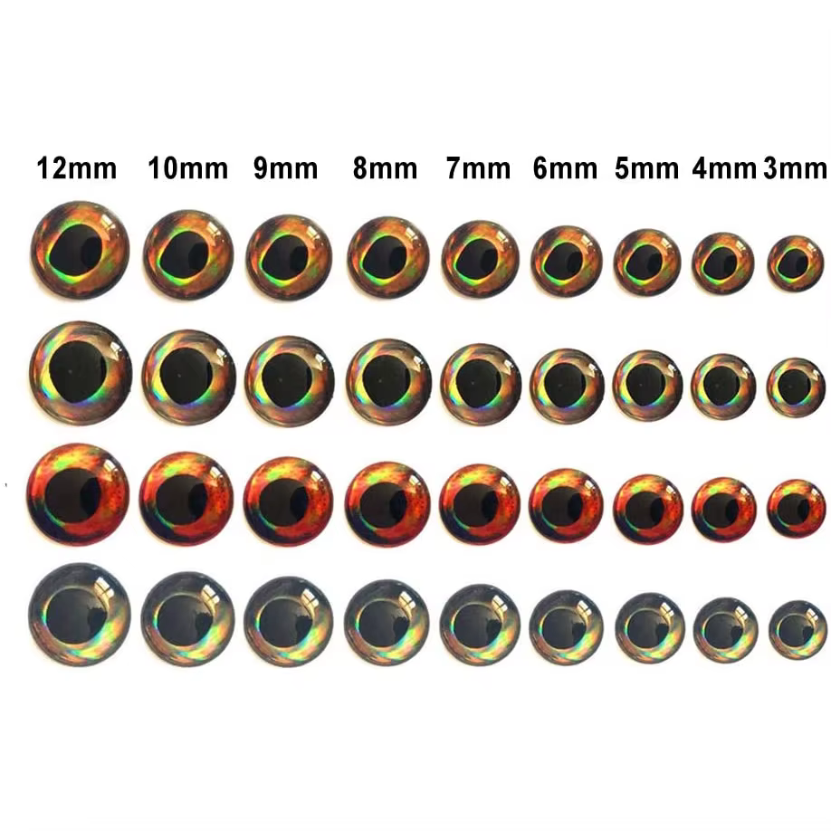 Ojos de pez epoxi 3D para streamer – material de atado - imagen 5