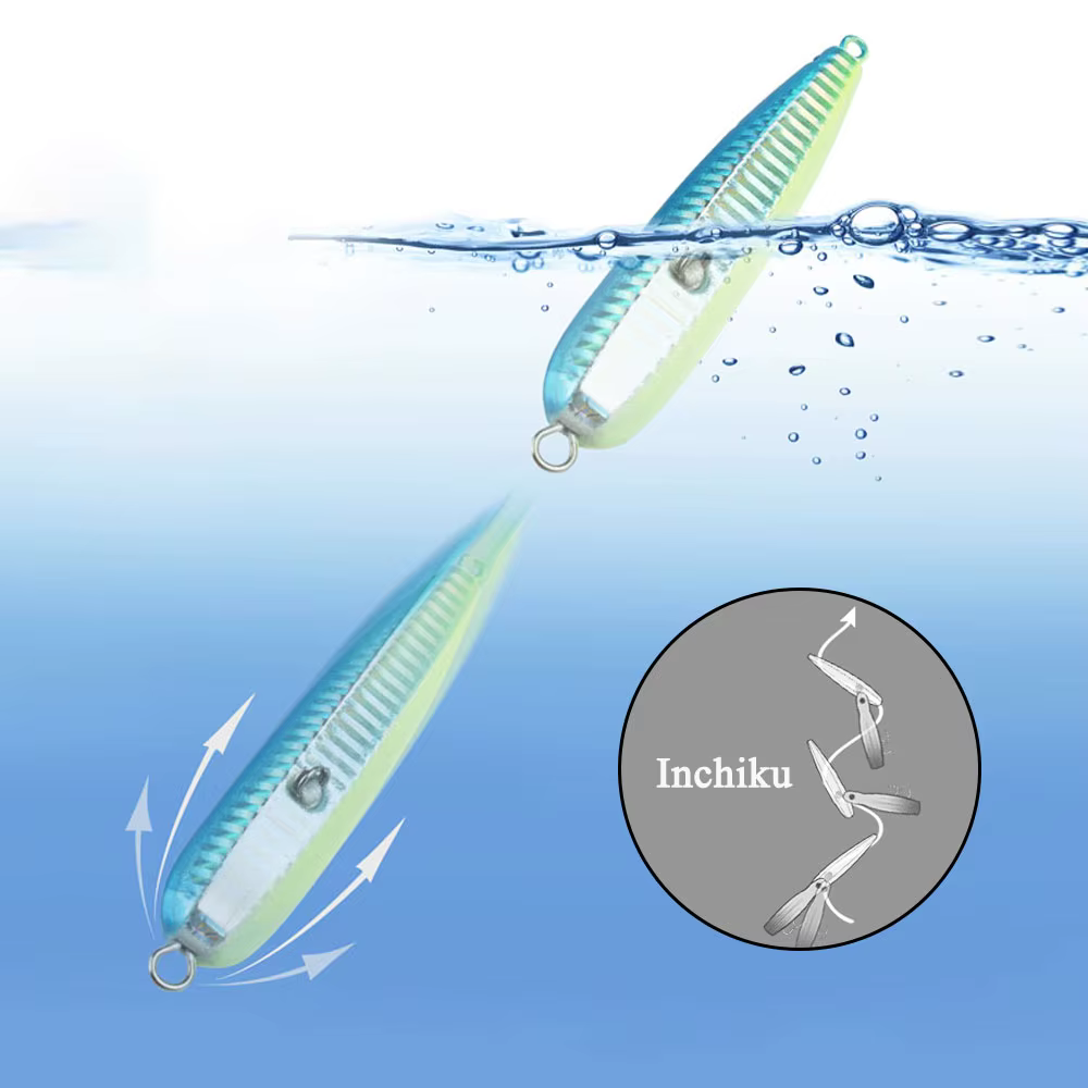 Inchiku AS Luminoso – Jig lento metálico con gancho asistencia - imagen 5