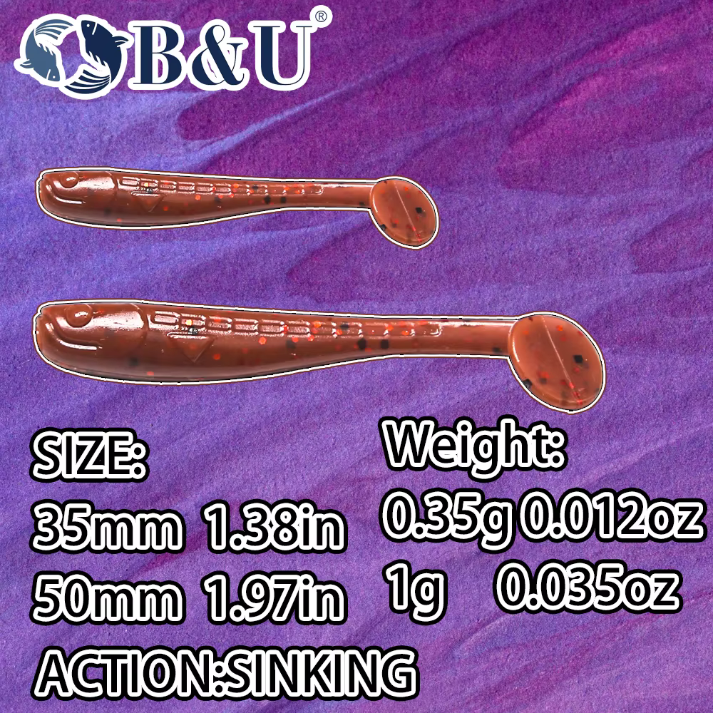 B&U Viber Shad Señuelo Suave para Trucha y Besugo Roca Mar - imagen 4