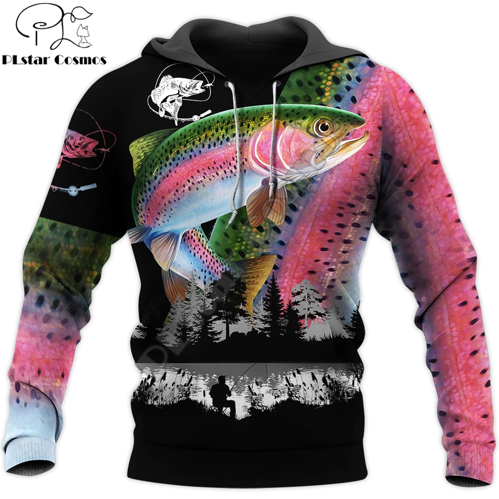 Sudadera Técnica de Pesca Invernal con Capucha – Estampado Trucha 3D - imagen 4