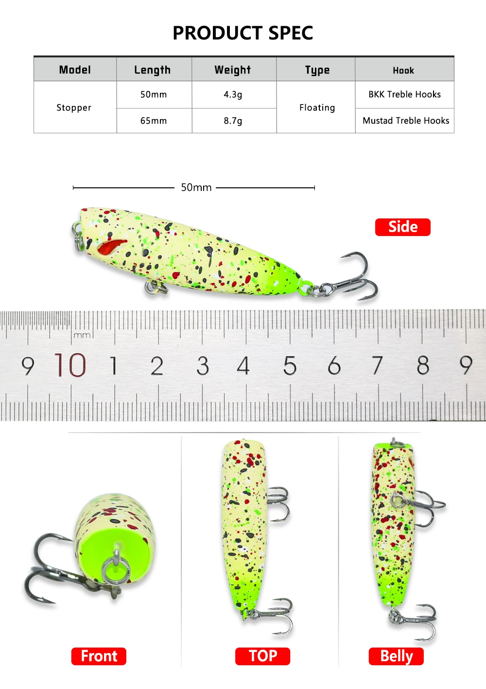 Jerry Stopper flotante señuelo topwater para pesca