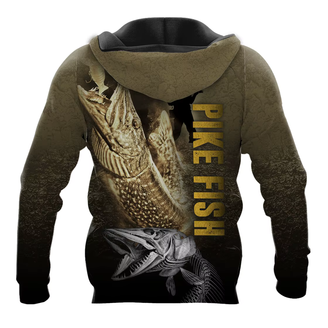 Monster Pike Fishing Sudadera Pesca Lucio con Capucha y Estampado 3D - imagen 5