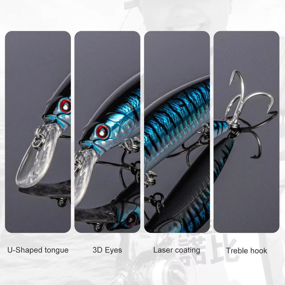 NOEBY Minnow 110mm 32g – Jerkbait hundimiento lento para lubina - imagen 3