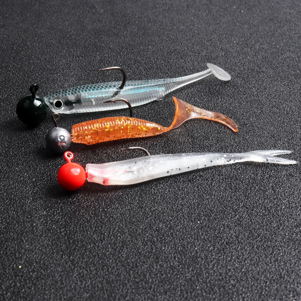 JohnCoo Cabezales de Bola Jig Head – Set para vinilo y sábalo - imagen 3