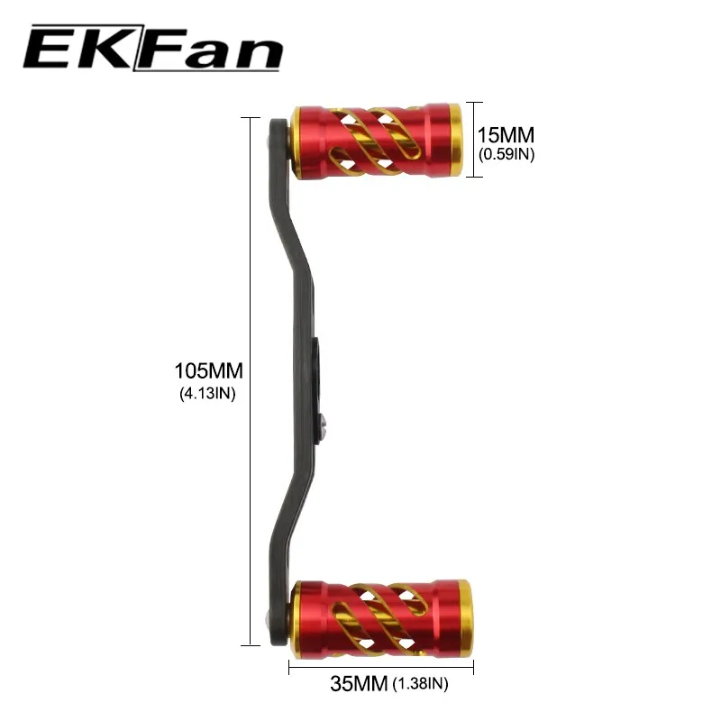 EKFan Mango Carrete Fibra Carbono - Perilla Aleación - imagen 2