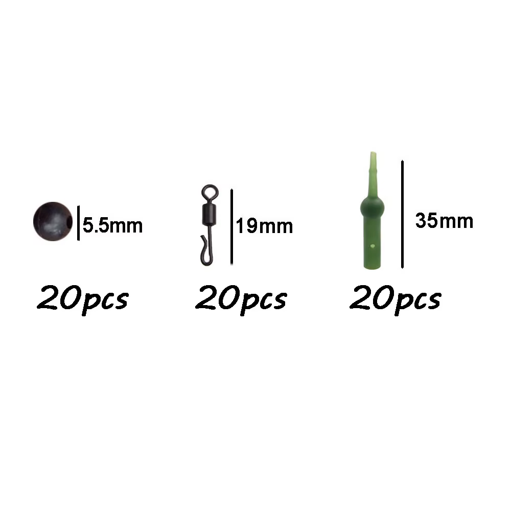 Buffer Helicopter para pesca de carpa con cola cónica y cuentas - imagen 2