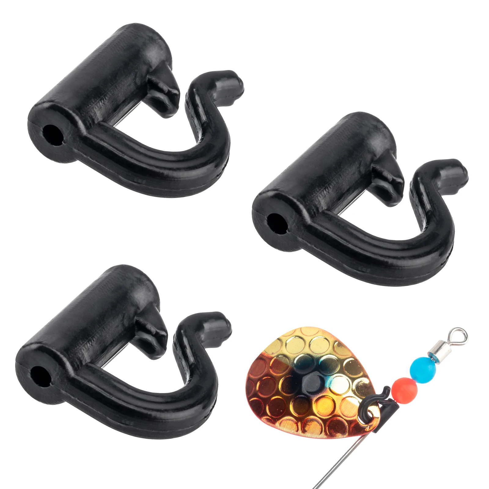 Cucharas Spinner para Lucioperca con Horquilla y Clips en U